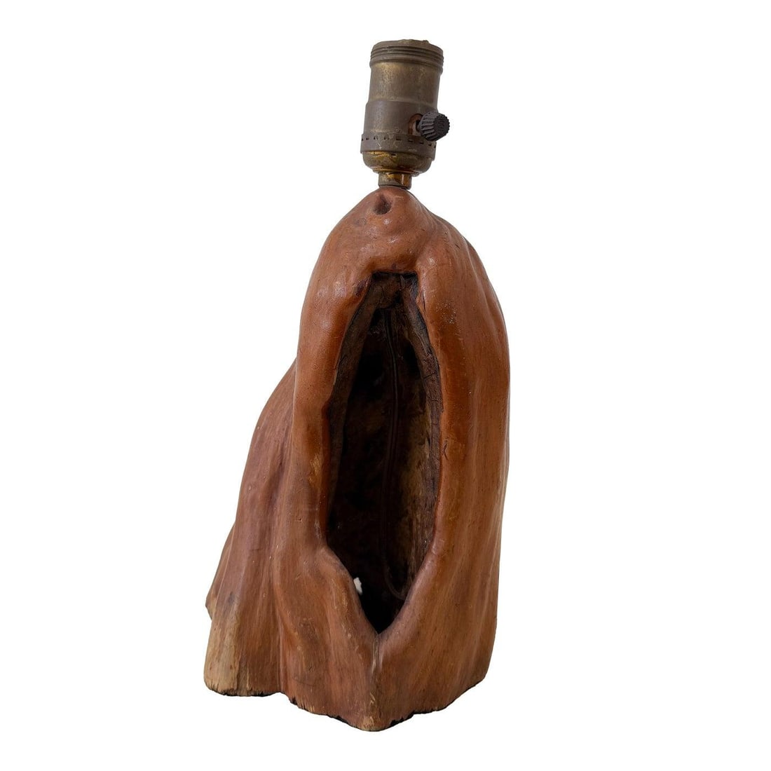Vintage Boho Redwood Burl Lamp Base Natural Sculpture (1 of 5)