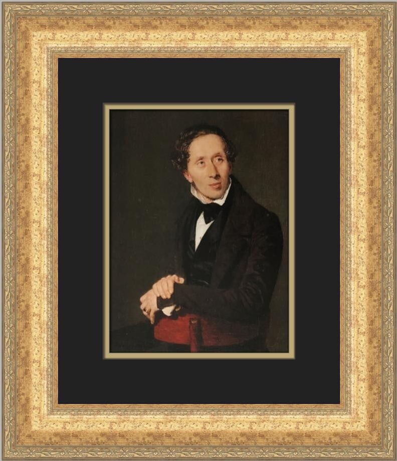 Christian A Jensen Hans Christian Andersen Custom Framed Print 18x17: Christian A Jensen Hans Christian Andersen Custom Framed Print 18x17 This custom framed print features the captivating portrait of Hans Christian Andersen, created by artist Christian A. Jensen. The a
