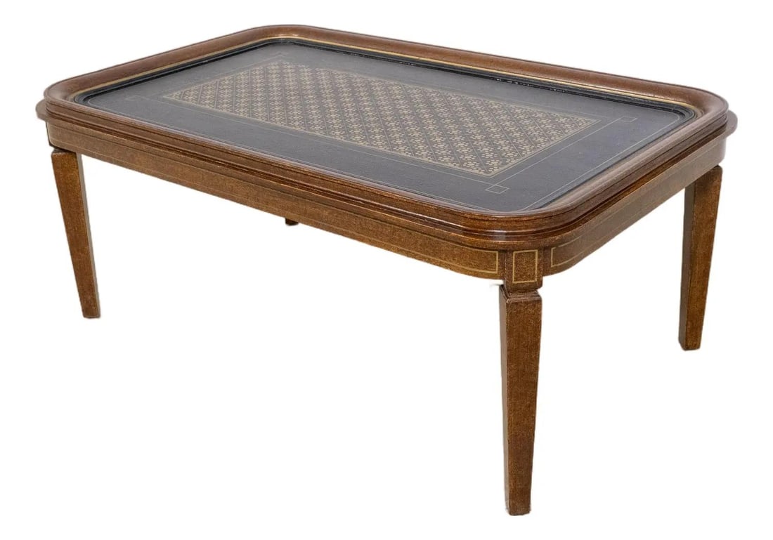 Maitland Smith Neoclassical Coffee Table with Textured Finish (1 of 10)