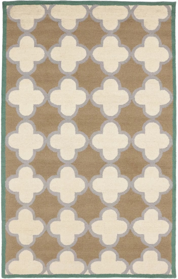 5x8 Modern Wool Rug Multicolored Trellis Hand-Tufted for Kids Bedroom: 5x8 Modern Wool Rug Multicolored Trellis Hand-Tufted for Kids Bedroom This hand-tufted multicolored trellis rug adds a modern touch to any kid's bedroom or family space. Crafted from wool, it features