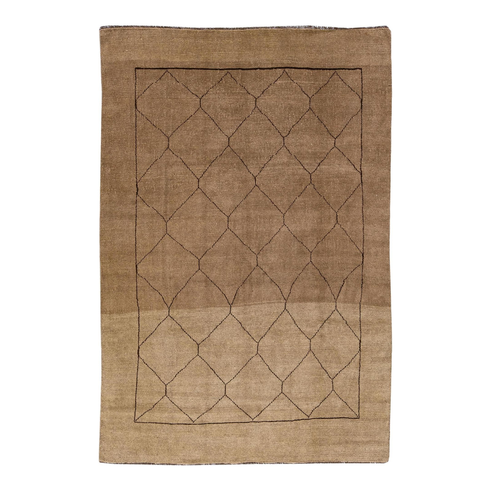 Handmade Moroccan Wool Rug Geometric Tribal Design 7'1 x 10'7: Handmade Moroccan Wool Rug Geometric Tribal Design 7'1 x 10'7 Enhance your living space with this stunning Modern Moroccan Style Handmade Tribal Wool Rug. Crafted from high-quality wool, this rug show