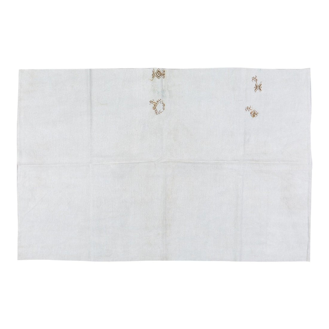Beige Hemp Flatweave Rug 5'1" x 8' Handcrafted Turkish Design: Beige Hemp Flatweave Rug 5'1" x 8' Handcrafted Turkish Design This vintage Turkish flatweave hemp rug is crafted using traditional techniques, showcasing expert craftsmanship and a timeless aesthetic.