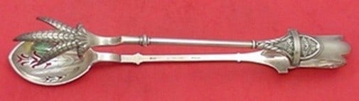 Gorham Ivy Sterling Silver Large Ice Tongs 9 1/2 in (1 of 1)