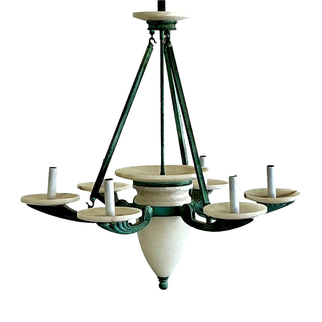 Nulco Alabaster Six Arm Vintage Pendant Light (1 of 9)