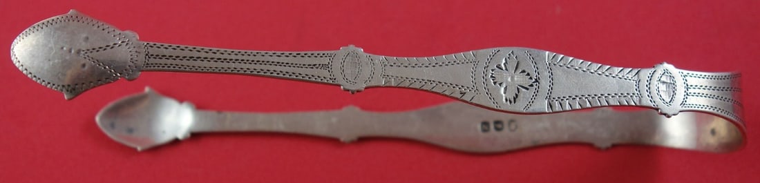 Antique Peter and William Bateman Sterling Silver Sugar Tongs c. 1808 5.5 inches (1 of 1)