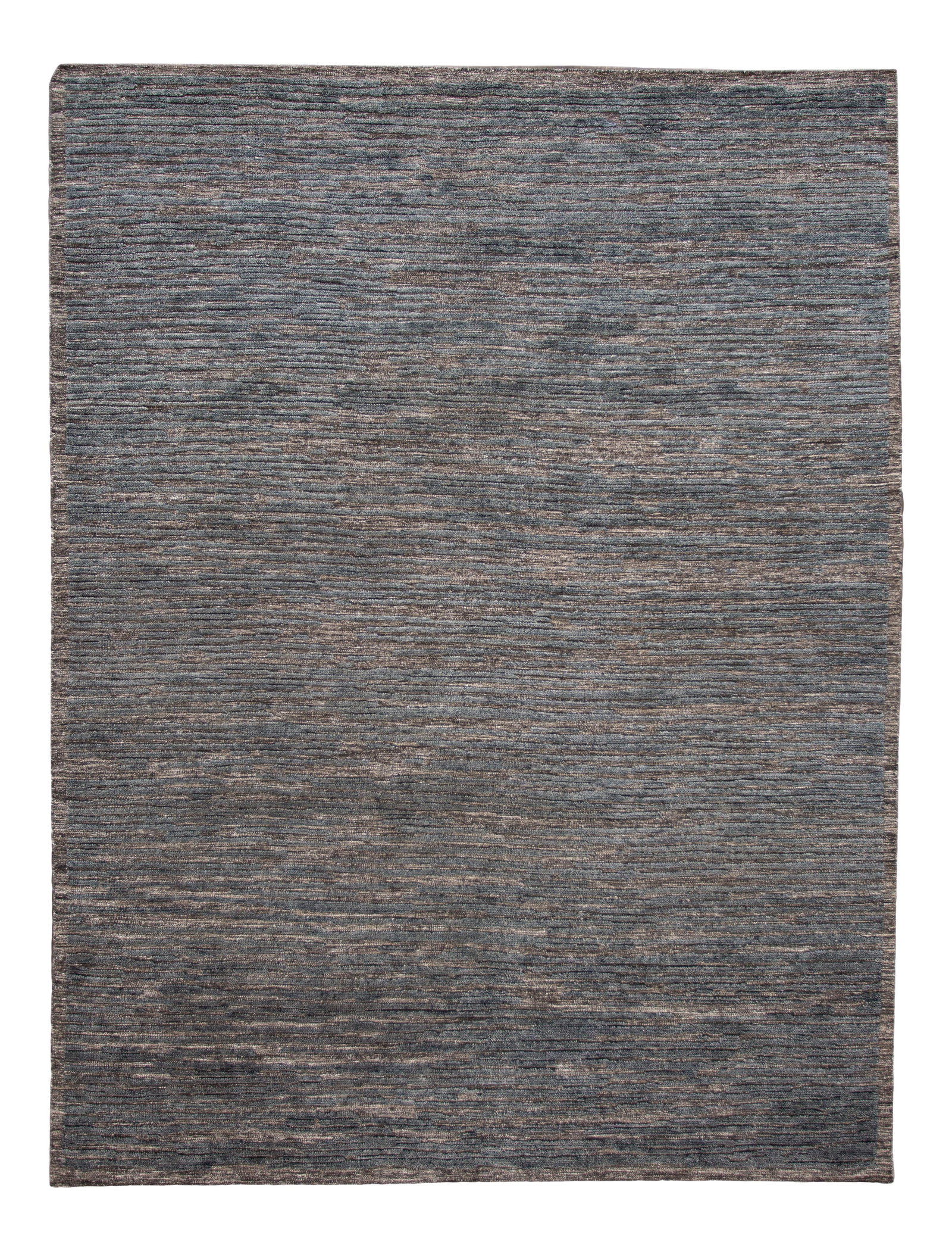 21st Century Hand-Knotted Wool Rug Dark Gray 8'10 x 11'10: 21st Century Hand-Knotted Wool Rug Dark Gray 8'10 x 11'10 Enhance your space with this stunning 21st Century Contemporary Textured High Low Wool Rug, meticulously hand-knotted from premium wool. Featu