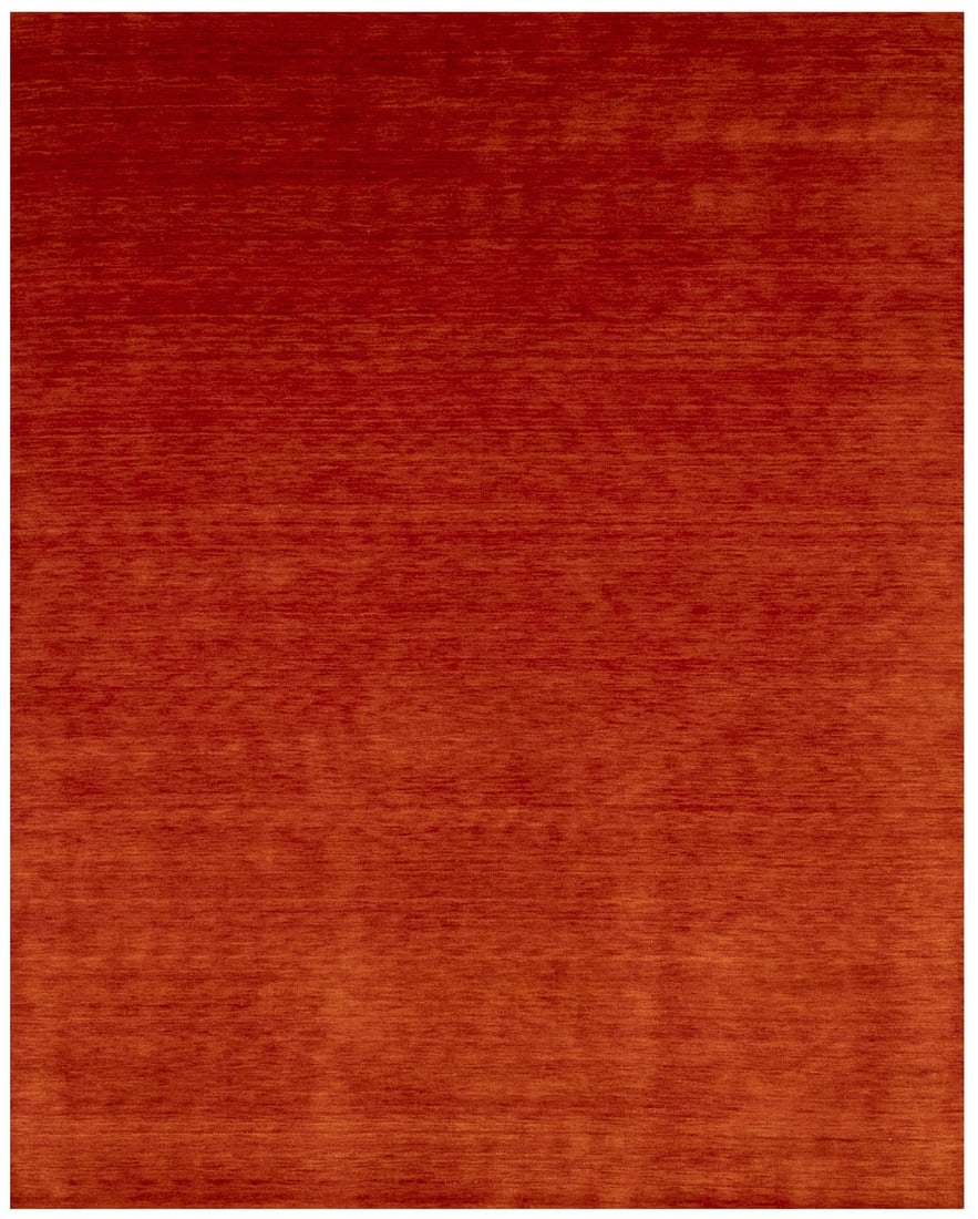 Orange Red Hand-Loomed Wool Gabbeh Rug 9'1 x 12'0 Modern Design: Orange Red Hand-Loomed Wool Gabbeh Rug 9'1 x 12'0 Modern Design Transform your space with this stunning Orange Red Solid Design Hand-Loomed Gabbeh Wool Rug, measuring 9'1" x 12'0". This rectangular ar