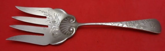 Gorham Marguerite Engraved Sterling Silver Fish Serving Fork 8" (1 of 2)