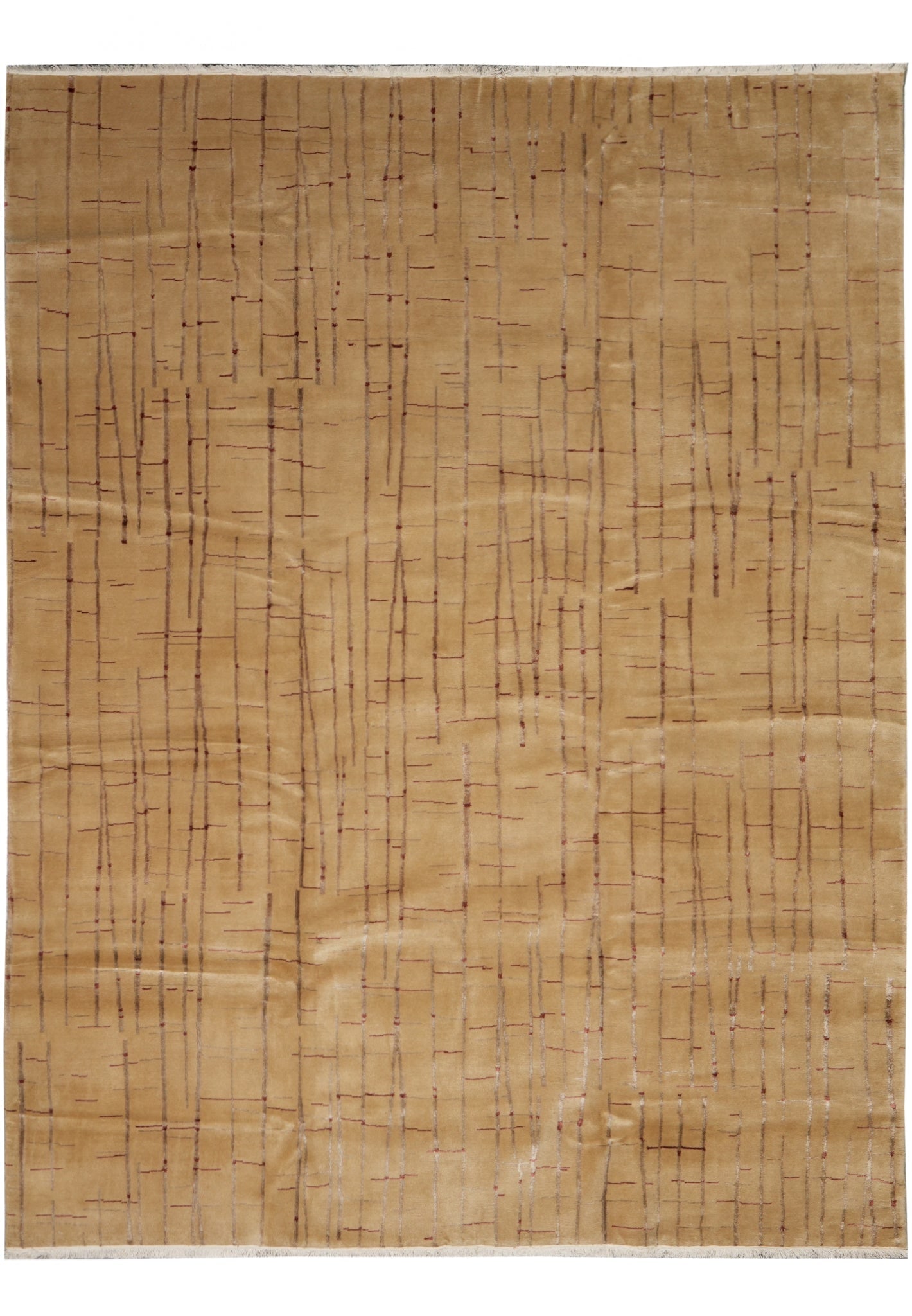 8 x 10.4 Contemporary Handmade Wool Silk Modern Rug: 8 x 10.4 Contemporary Handmade Wool Silk Modern Rug Free continental US Shipping This contemporary handmade rug measures 8 x 10.4 and is crafted from a premium wool and silk blend. It features a moder