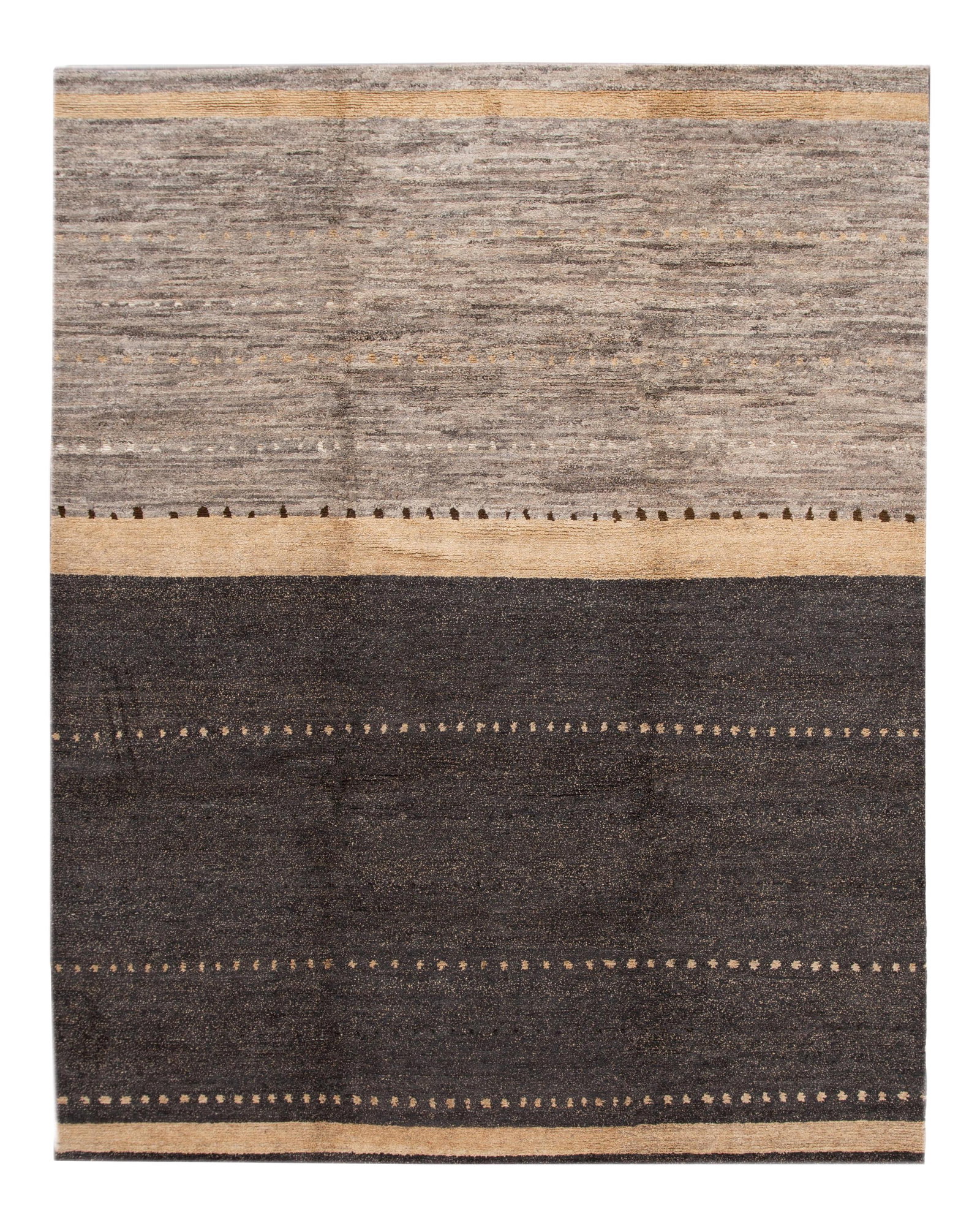 Modern Tibetan Hand-Knotted Wool Rug 9' x 12' Abstract Design: Modern Tibetan Hand-Knotted Wool Rug 9' x 12' Abstract Design Enhance your living space with this stunning Modern Tibetan Hand-knotted Wool Rug, featuring a captivating all-over geometric abstract des