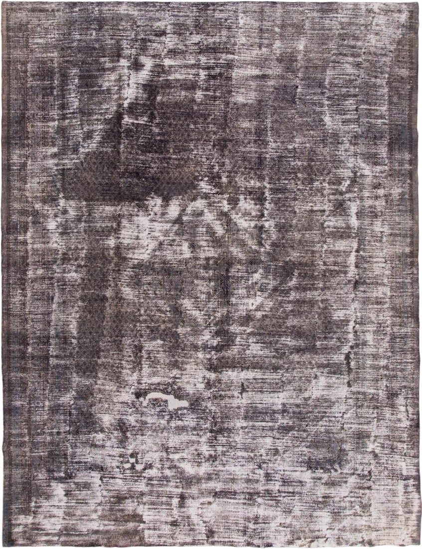 Vintage Hand-Knotted Persian Wool Rug 9'2" x 12'0" Gray Distressed Motif: Vintage Hand-Knotted Persian Wool Rug 9'2" x 12'0" Gray Distressed Motif Enhance your living space with this exquisite vintage hand-knotted Persian rug, featuring a stunning allover distressed motif. 