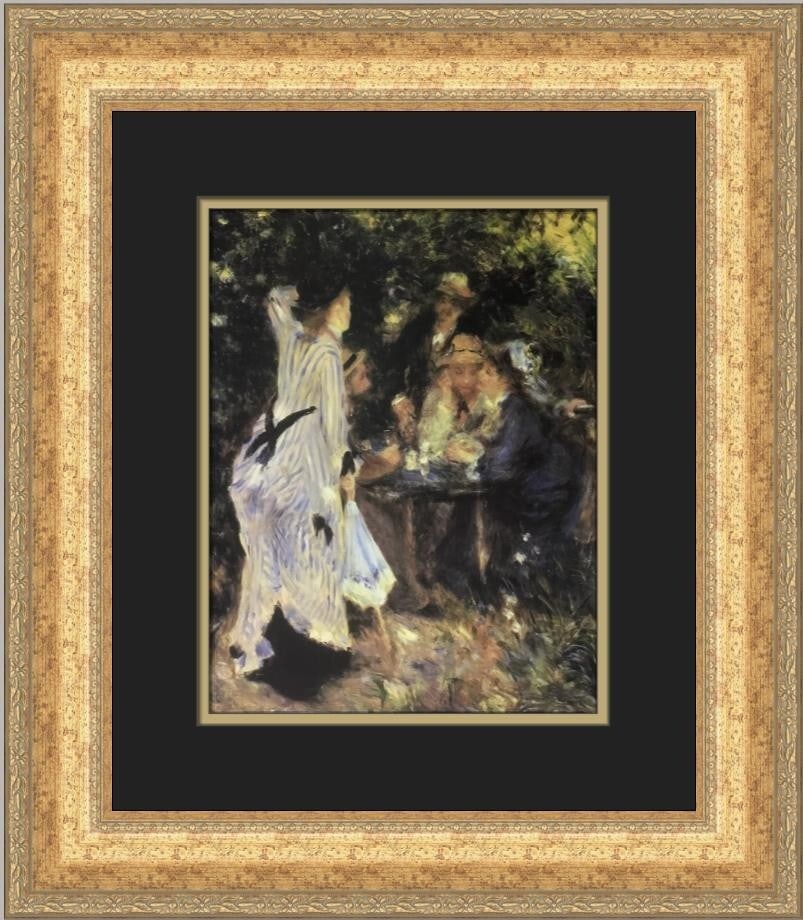Pierre-Auguste Renoir In the Garden under the Trees Framed Print 1987: Pierre-Auguste Renoir In the Garden under the Trees Framed Print 1987 This stunning custom framed print titled "In the Garden under the Trees" by renowned artist Pierre-Auguste Renoir captures the ess