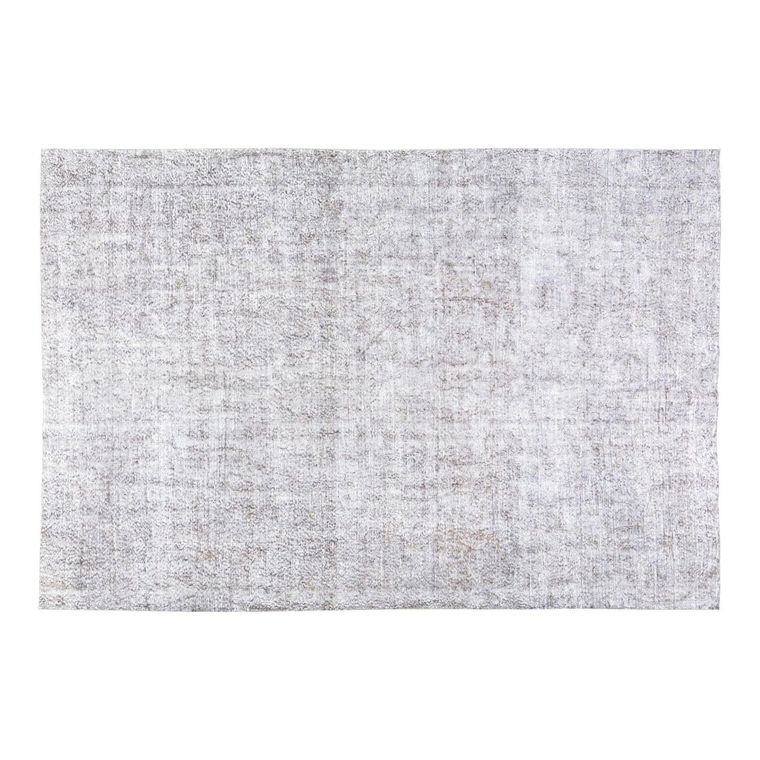 Gray Hand-Knotted Wool Turkish Overdyed Rug 6'6" x 9'6": Gray Hand-Knotted Wool Turkish Overdyed Rug 6'6" x 9'6" This vintage Turkish overdyed rug is hand-knotted from wool using traditional techniques, offering a blend of timeless craftsmanship and modern 