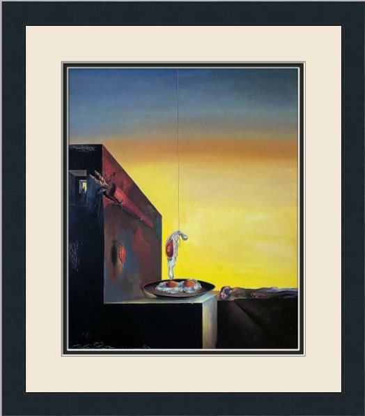 Framed Salvador Dali Fried Eggs on a Plate lithograph reproduction (1 of 2)