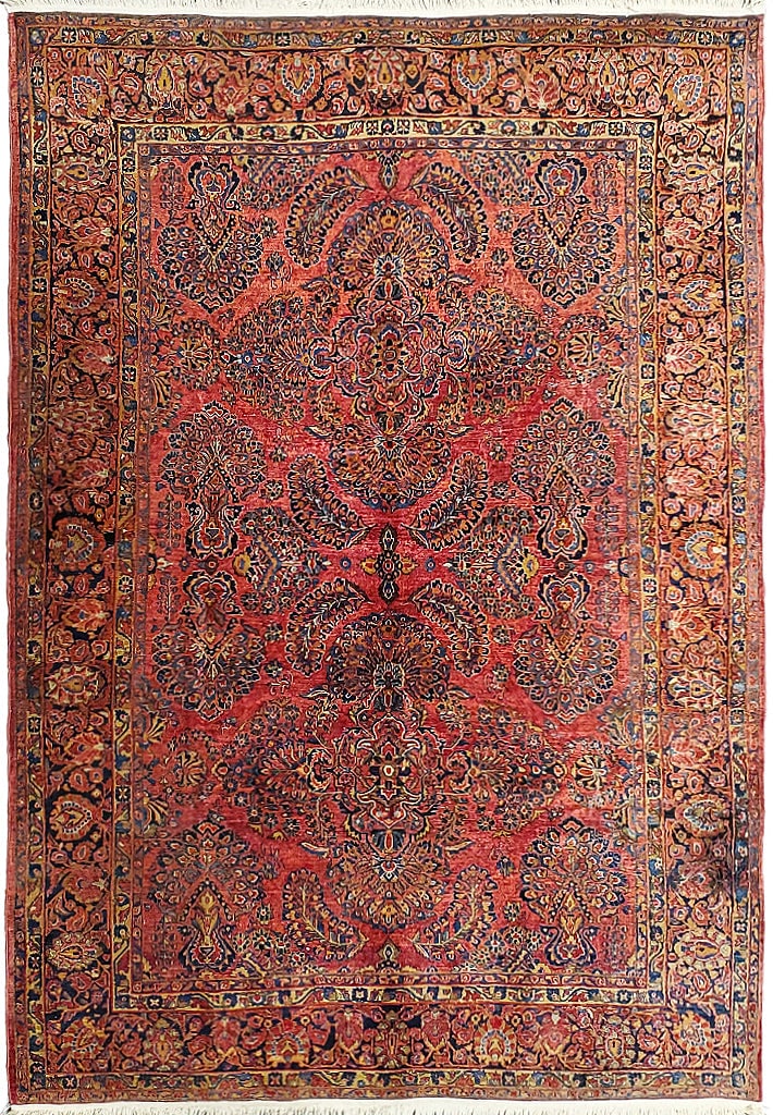 1930s Antique Persian Sarouk Rug 8.2 x 11.8 Feet (1 of 7)
