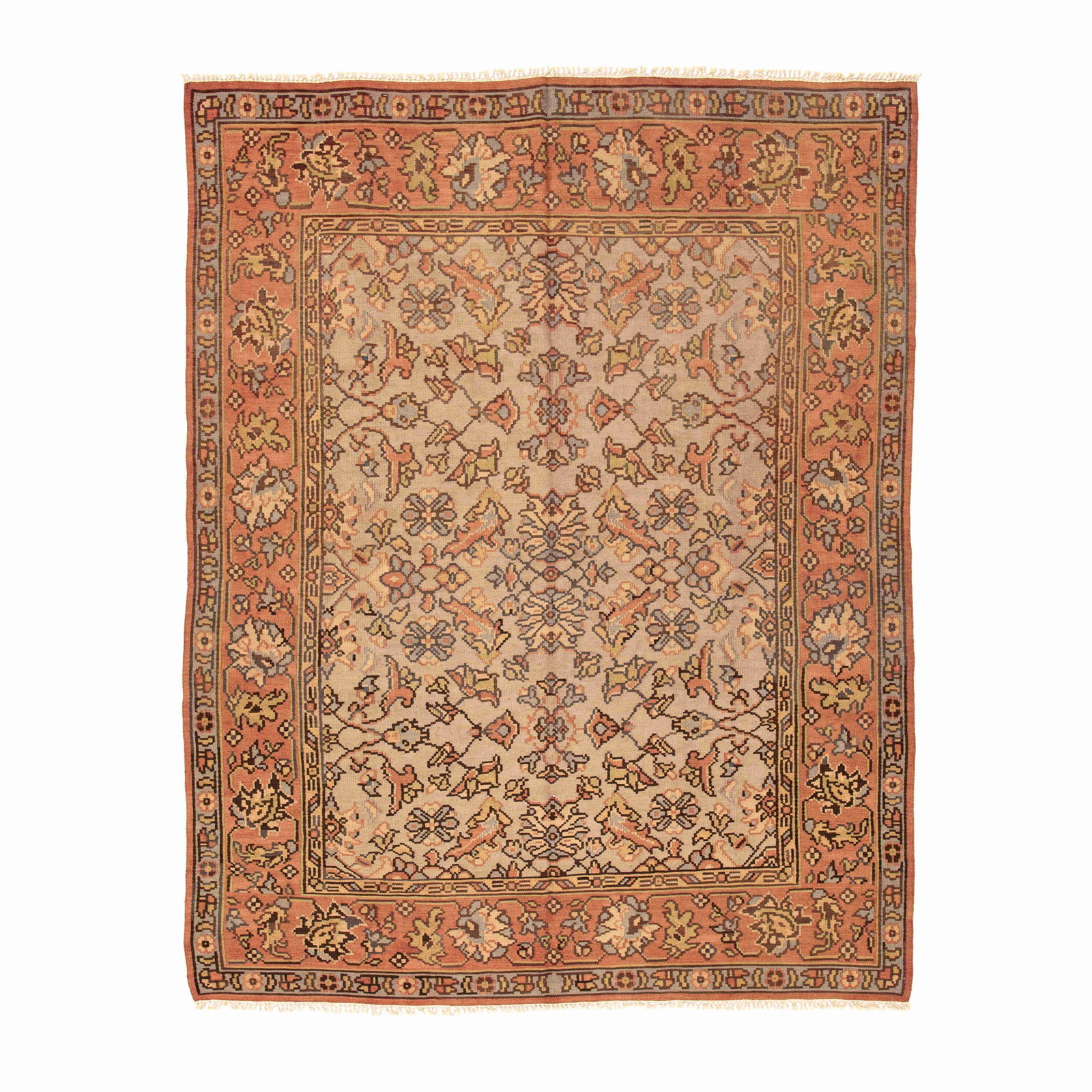 Authentic Gocmen Handmade Wool Kilim Rug 74.8 x 96.1 Inches: Authentic Gocmen Handmade Wool Kilim Rug 74.8 x 96.1 Inches Discover the beauty of this Authentic Handmade Gocmen Kilim, crafted with care from high-quality wool on wool. This exquisite flat-woven pie