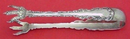 Whiting Louis XV Sterling Silver Sugar Tong Large 5.25 Inches: Whiting Louis XV Sterling Silver Sugar Tong Large 5.25 Inches Discover the elegance of the Louis XV pattern with this large sterling silver sugar tong by Whiting. Crafted between 1850 and 1899, this e