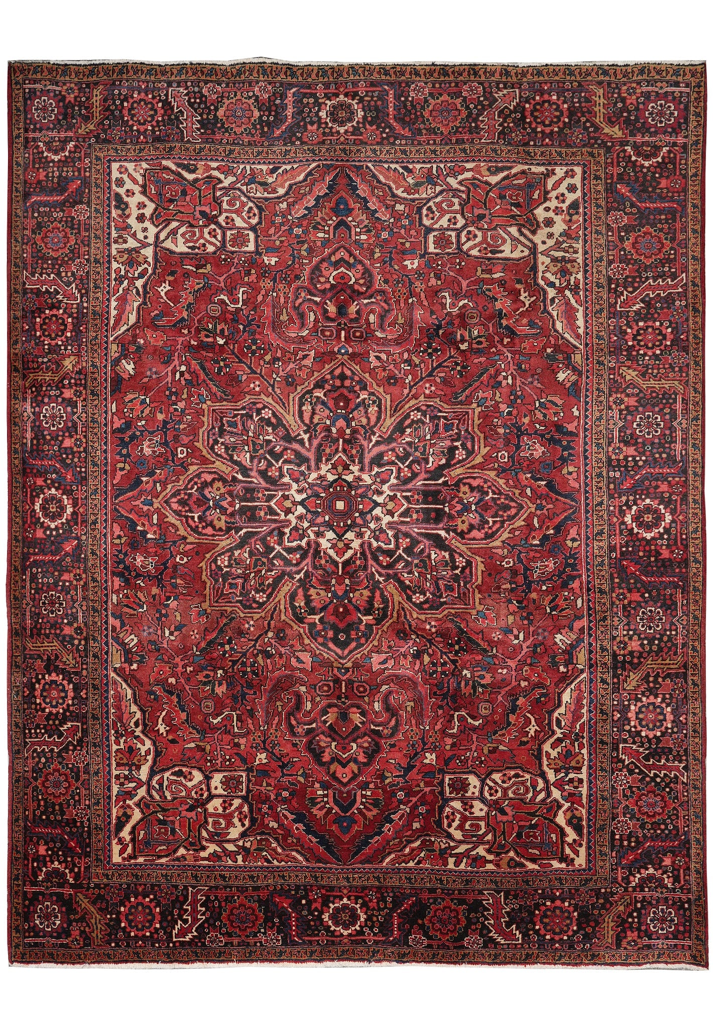 10 x 13 Persian Heriz Sherabian Hand Knotted Wool Rug (1 of 13)