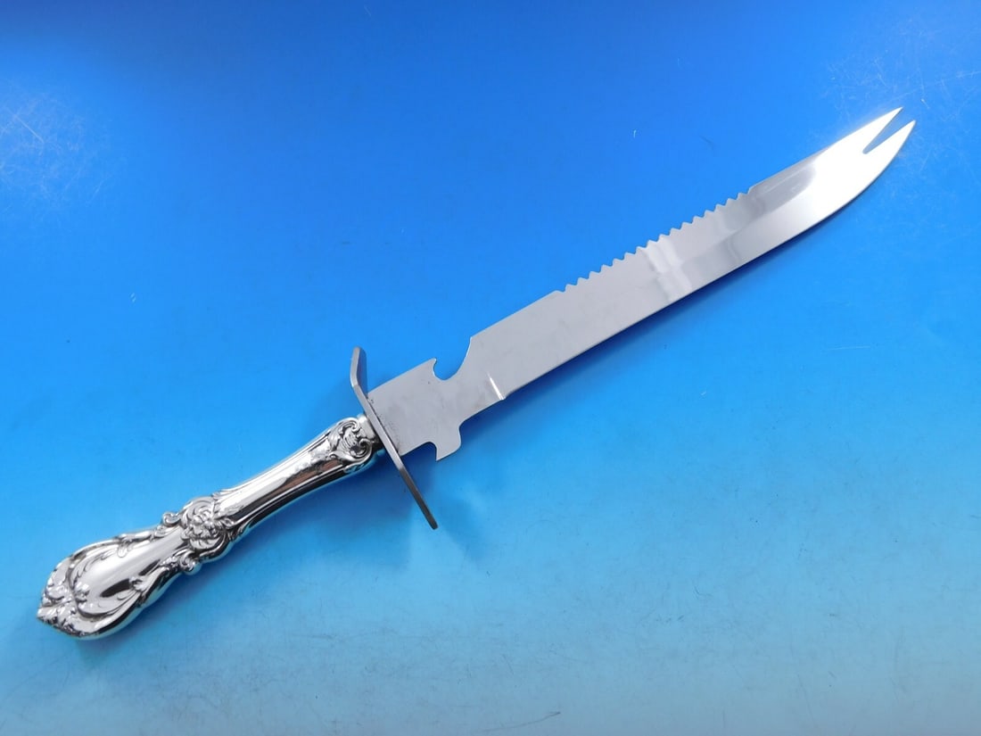 Reed & Barton Burgundy Sterling Silver Custom Ham Slicer 11 5/8" (1 of 7)