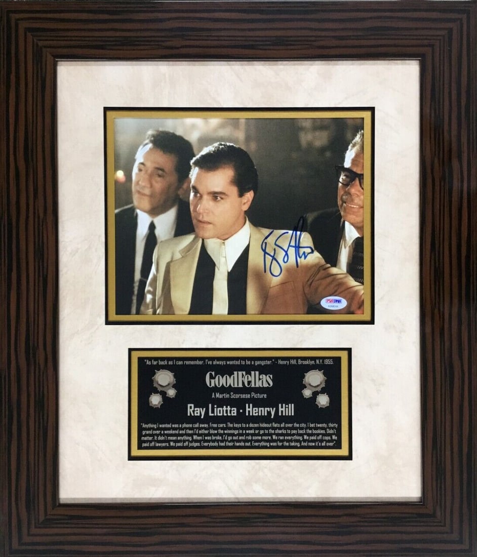 Ray Liotta Signed Goodfellas 8x10 Photo Custom Framed PSA/DNA Authenticated (1 of 10)