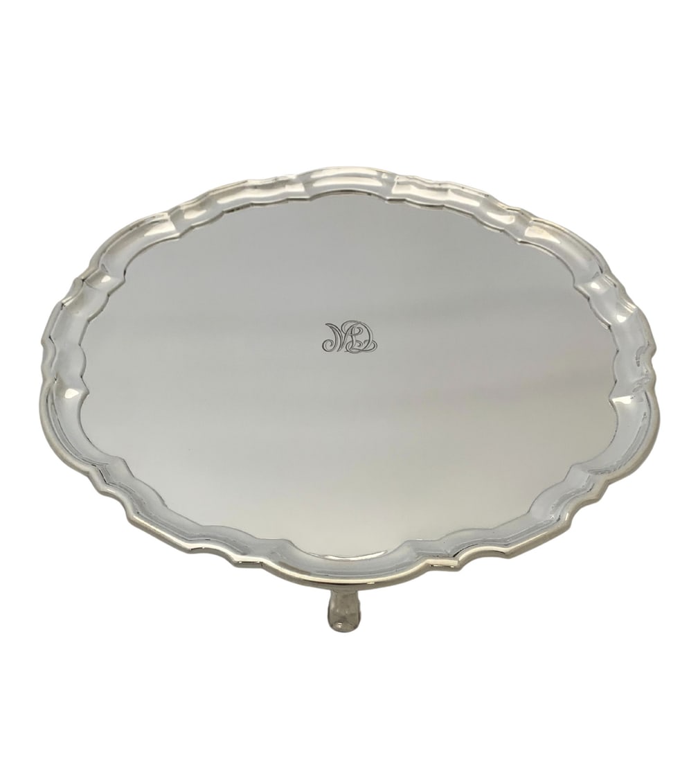 Tiffany & Co Sterling Silver Footed Salver With Monogram (1 of 3)
