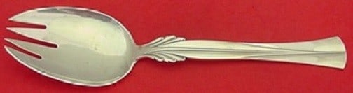 Sterling Silver Salad Serving Fork Queen Christina Wings by Frigast 10 1/8": Sterling Silver Salad Serving Fork Queen Christina Wings by Frigast 10 1/8" Sterling silver salad serving fork in the Queen Christina aka Wings by Frigast pattern. This pre-owned piece is not monogram