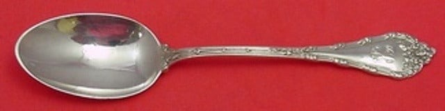 Durgin Sterling Silver Teaspoon Madame Royale 5 3/4 Inch Monogrammed: Durgin Sterling Silver Teaspoon Madame Royale 5 3/4 Inch Monogrammed This exquisite teaspoon from Durgin features the elegant "Madame Royale" pattern, crafted from high-quality sterling silver. Measur