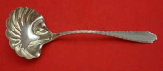 Tiffany & Co. Marquise Sterling Silver Soup Ladle Shell Bowl 11 3/4": Tiffany & Co. Marquise Sterling Silver Soup Ladle Shell Bowl 11 3/4" This exquisite soup ladle is part of the Marquise pattern by Tiffany & Co., crafted from high-quality sterling silver. Featuring a 