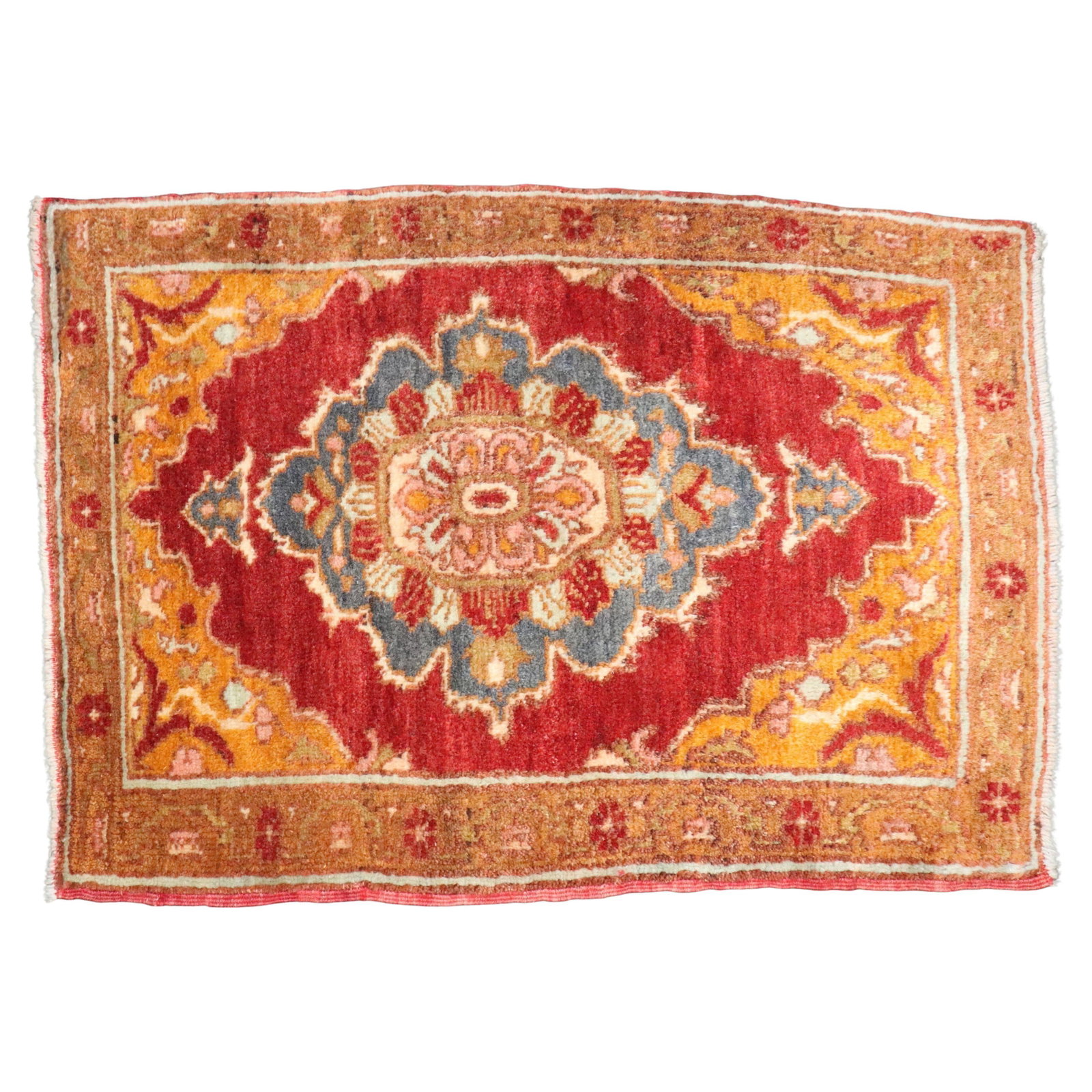 Antique Turkish Sivas Hand-Knotted Wool Scatter Rug 23 x 32 (1 of 5)