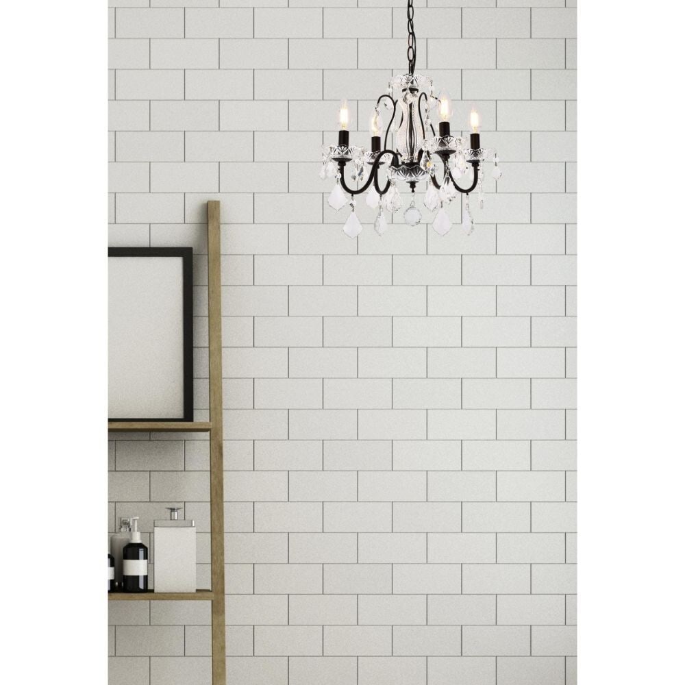 St Francis 4 Light Dark Bronze Crystal Chandelier: St Francis 4 Light Dark Bronze Crystal Chandelier This French pendant chandelier features a dark bronze finish complemented by clear glass and French pendant crystals. Designed in the Venetian or shab