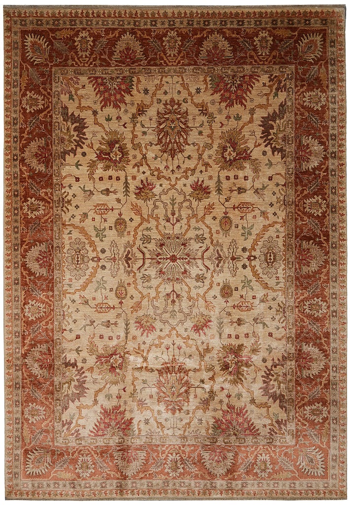 9 x 12 Handmade Agra Wool Rug Floral Design: 9 x 12 Handmade Agra Wool Rug Floral Design Free continental US Shipping This 9 x 12 handmade Agra rug is hand-knotted from premium quality wool and features the classic Agra design with intricate flo