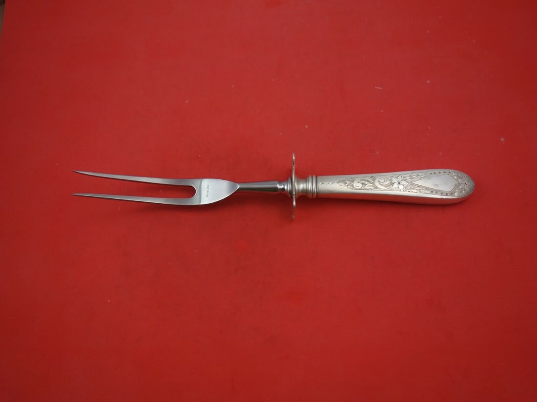 Stieff Betsy Patterson Engraved Sterling Silver Carving Fork 11 1/4" (1 of 2)
