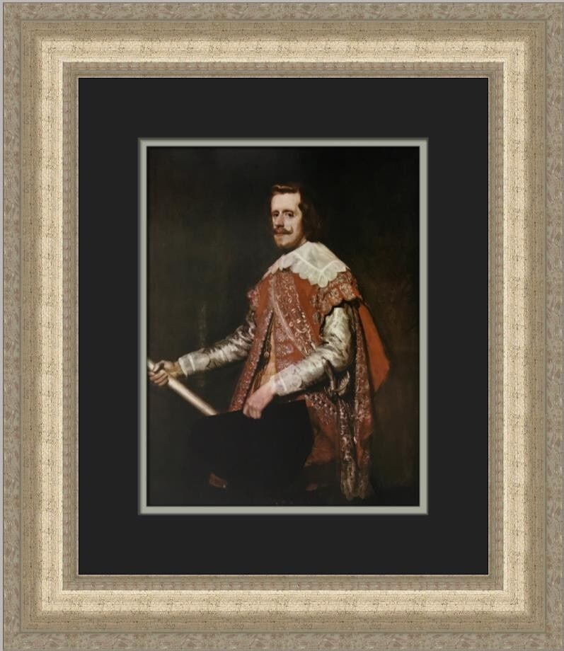 Diego Velazquez Portrait of Philip IV Custom Framed Print 19 x 17 (1 of 2)