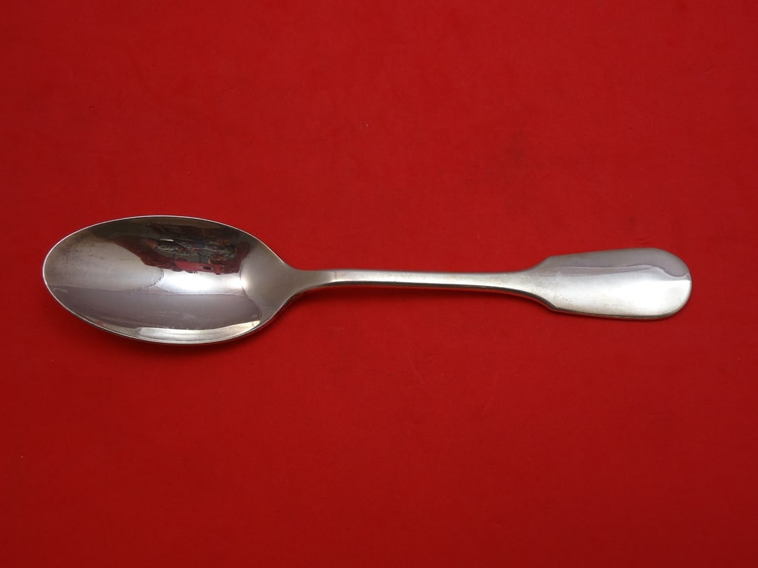 Carrs Fiddle sterling silver 7 inch place soup spoon (1 of 2)
