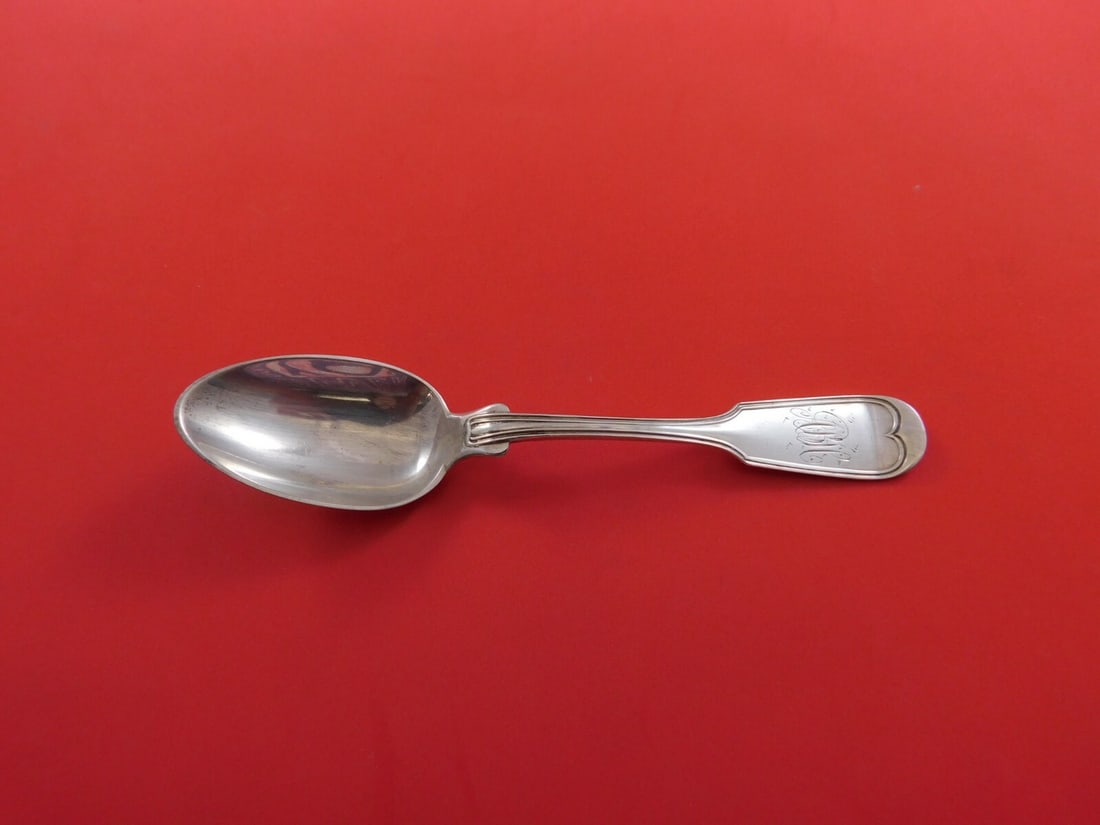 Wood & Hughes Threaded Antique Sterling Silver 5 3/4" Teaspoon (1 of 2)