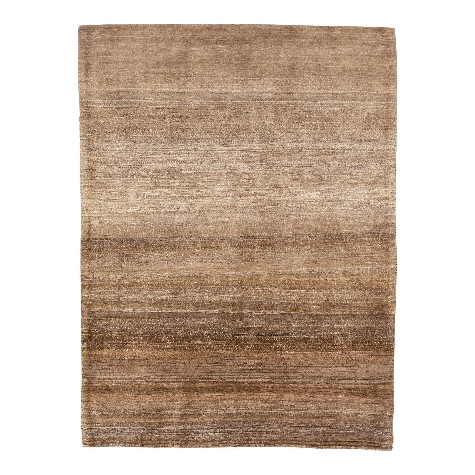 Elegant Modern Gabbeh Wool Rug in Brown 5'6 x 7'3: Elegant Modern Gabbeh Wool Rug in Brown 5'6 x 7'3 Add a touch of elegance to your space with this modern Gabbeh-style hand-woven wool rug. Featuring a rich brown color field and a stunning solid desig