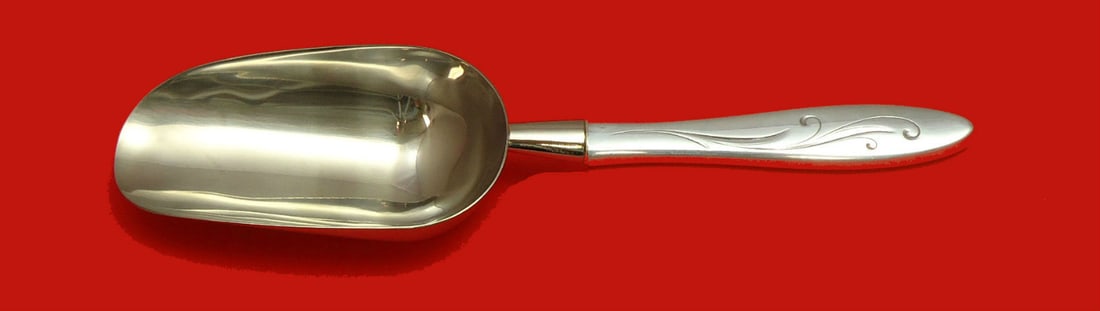 Towle Awakening Sterling Silver Ice Scoop Custom Made 9 3/4": Towle Awakening Sterling Silver Ice Scoop Custom Made 9 3/4" This exquisite ice scoop is part of the Awakening pattern by Towle, crafted from high-quality sterling silver. With a hollow handle and sta