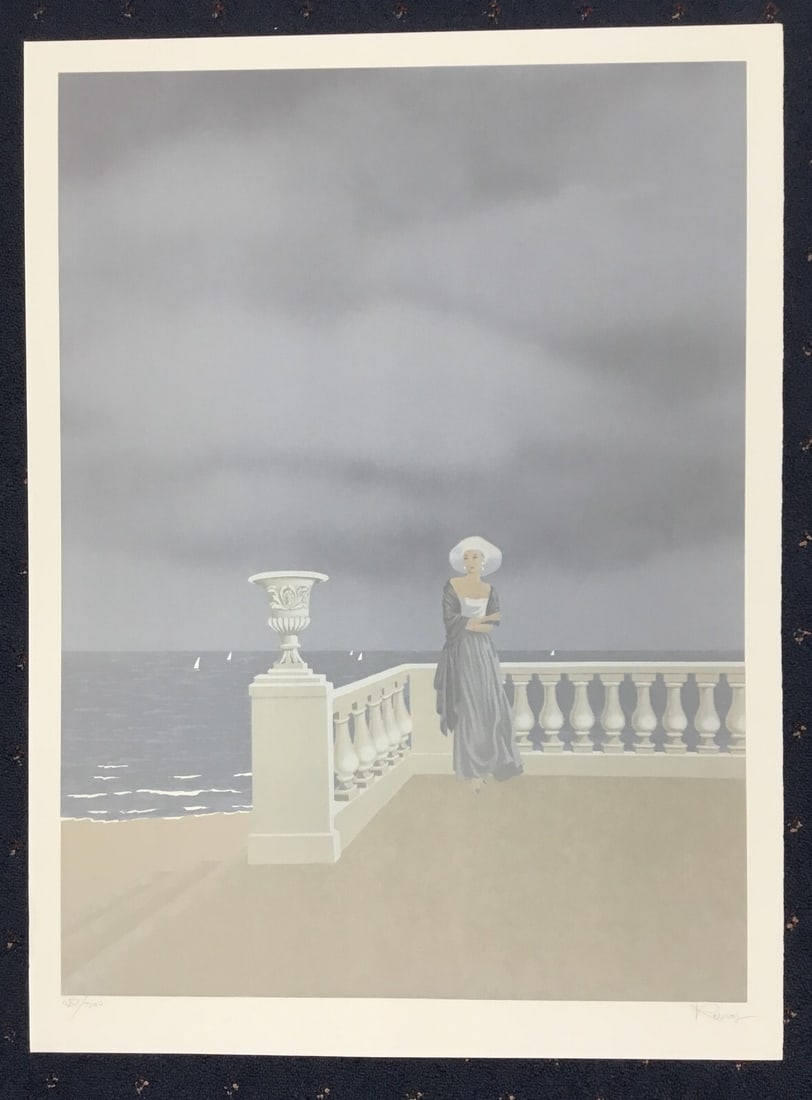 Annie Retivat Signed Limited Edition Lithograph Apres L'Ete Art Deco (1 of 8)