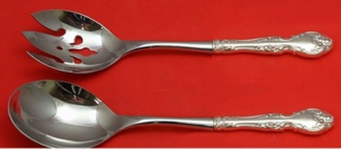 Gorham Melrose Sterling Silver Salad Serving Set 2pc 10 1/2": Gorham Melrose Sterling Silver Salad Serving Set 2pc 10 1/2" Enhance your dining experience with this exquisite Melrose by Gorham Sterling Silver Salad Serving Set. Crafted with a hollow sterling silv
