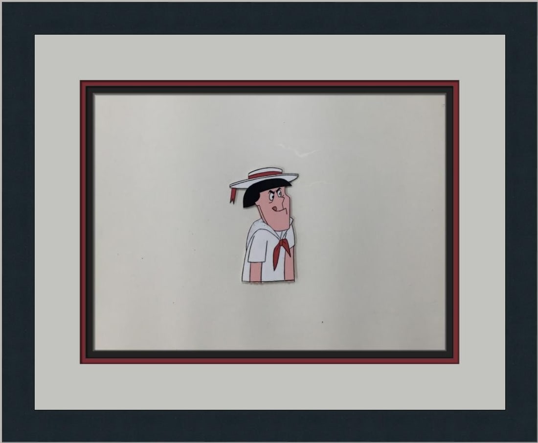 Original Moe Howard Animation Cel from The New Three Stooges Matted and Framed (1 of 3)