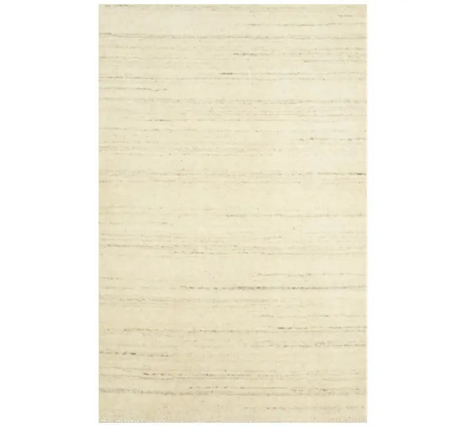 Oatmeal Solid Wool Gabbeh Modern Area Rug 2X3 ft Handmade: Oatmeal Solid Wool Gabbeh Modern Area Rug 2X3 ft Handmade Enhance your living space with this Oatmeal Solid Gabbeh Modern Rug, meticulously crafted to bring both style and comfort to any room. Hand-lo