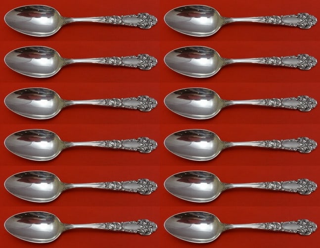 Reed and Barton French Renaissance Sterling Silver 12 Piece Teaspoon Set (1 of 3)