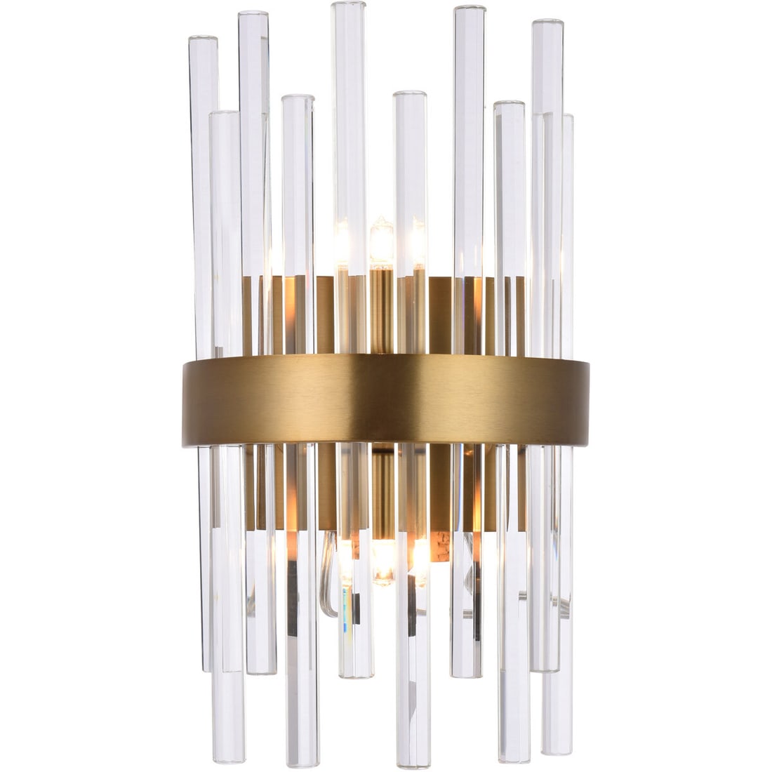 Dallas 2-Light Gold Crystal Wall Sconce 14 in (1 of 8)
