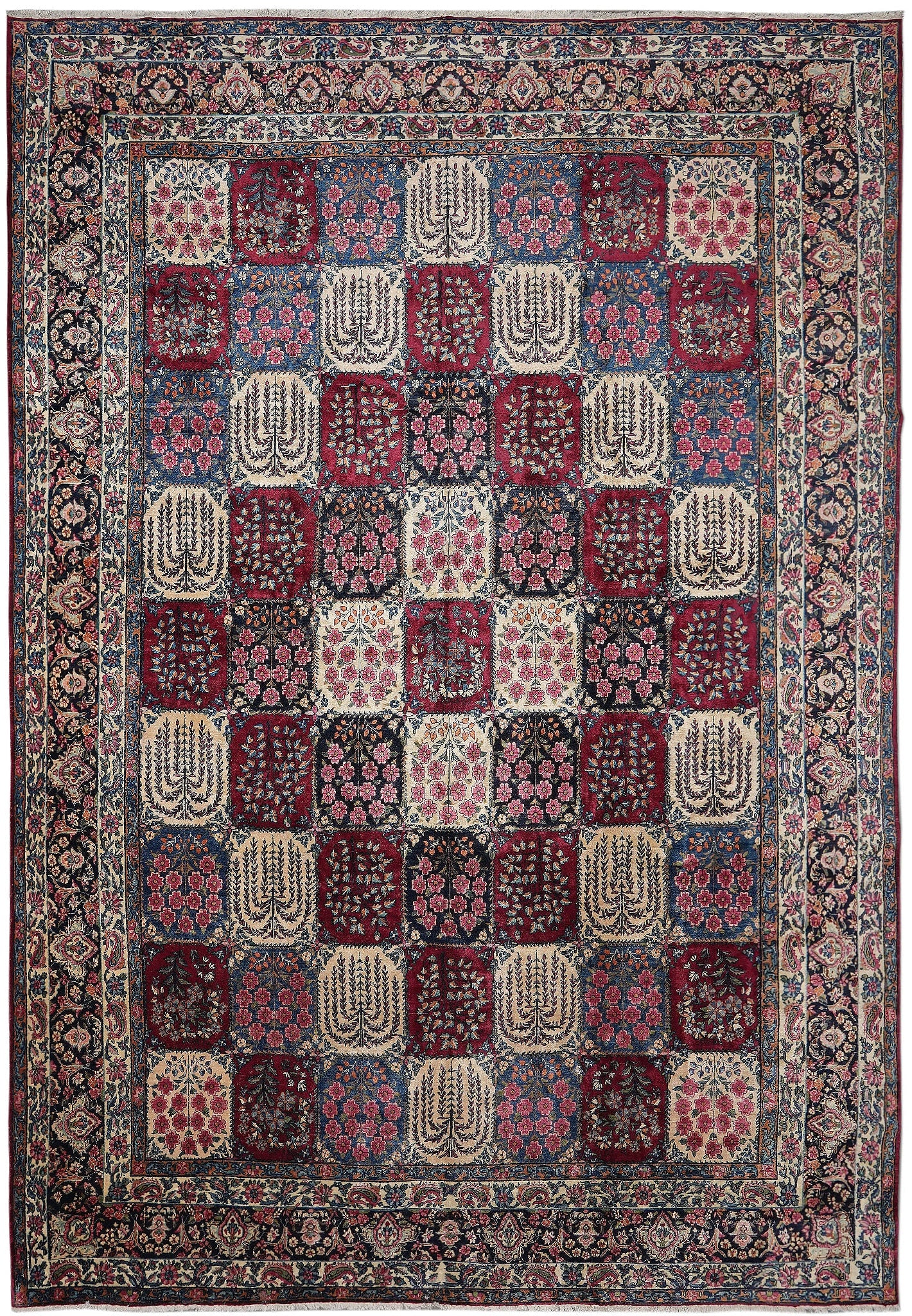 Persian Bakhtiar Rug 12.3 x 17.10 Wool Silk Mahi Garden Design: Persian Bakhtiar Rug 12.3 x 17.10 Wool Silk Mahi Garden Design Free continental US Shipping This authentic Persian Bakhtiar rug is a superb example of master craftsmanship from the Tabriz region of Ir
