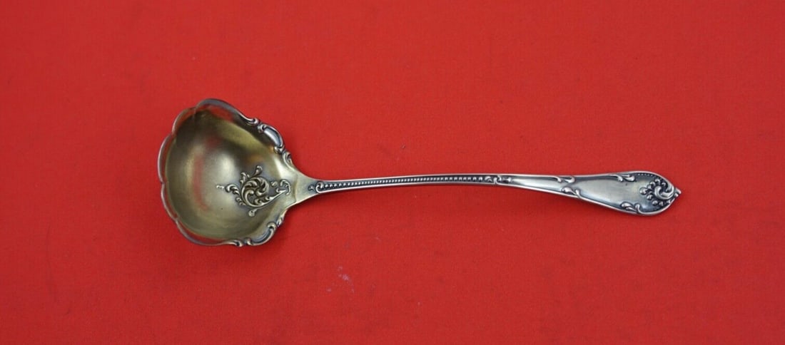 Towle Rustic Sterling Silver Sauce Ladle Gold Wash 5 1/4 Inch: Towle Rustic Sterling Silver Sauce Ladle Gold Wash 5 1/4 Inch Discover the elegance of the Rustic by Towle Sterling Silver Sauce Ladle, measuring 5 1/4 inches. Crafted from high-quality sterling silve