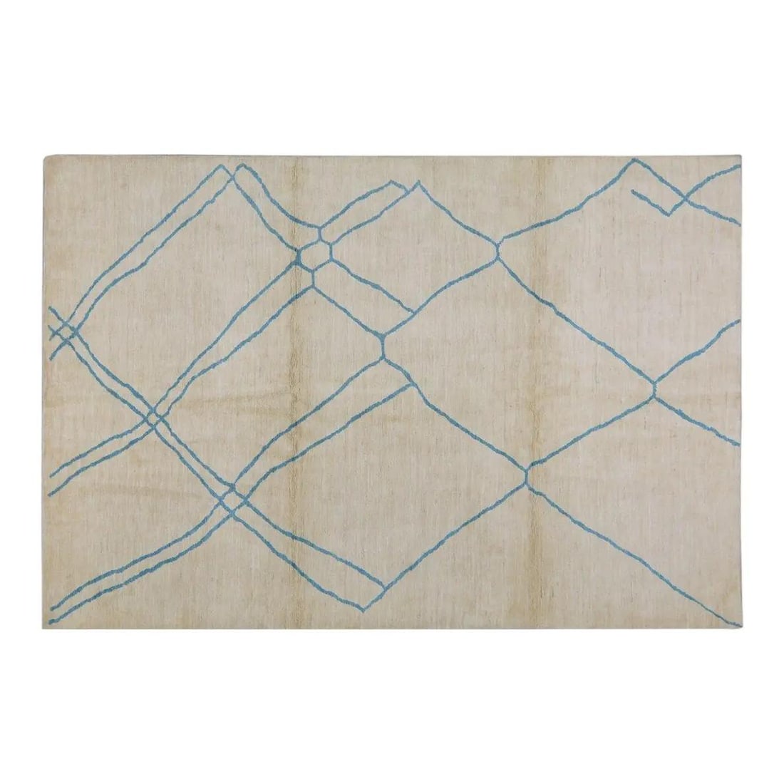 6'8 x 9'10 Wool Beni Ourain Moroccan Hand Knotted Area Rug Soft Texture: 6'8 x 9'10 Wool Beni Ourain Moroccan Hand Knotted Area Rug Soft Texture This Moroccan Beni Ourain rug features a hand-knotted construction in natural colors with a contemporary style. Its wool materia