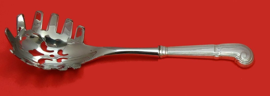 Tiffany Co Castilian Sterling Silver Pasta Server 11 Custom Hollow Handle: Tiffany Co Castilian Sterling Silver Pasta Server 11 Custom Hollow Handle Castilian by Tiffany & Co. sterling silver pasta server with a custom-made hollow handle and stainless steel implement. It is 