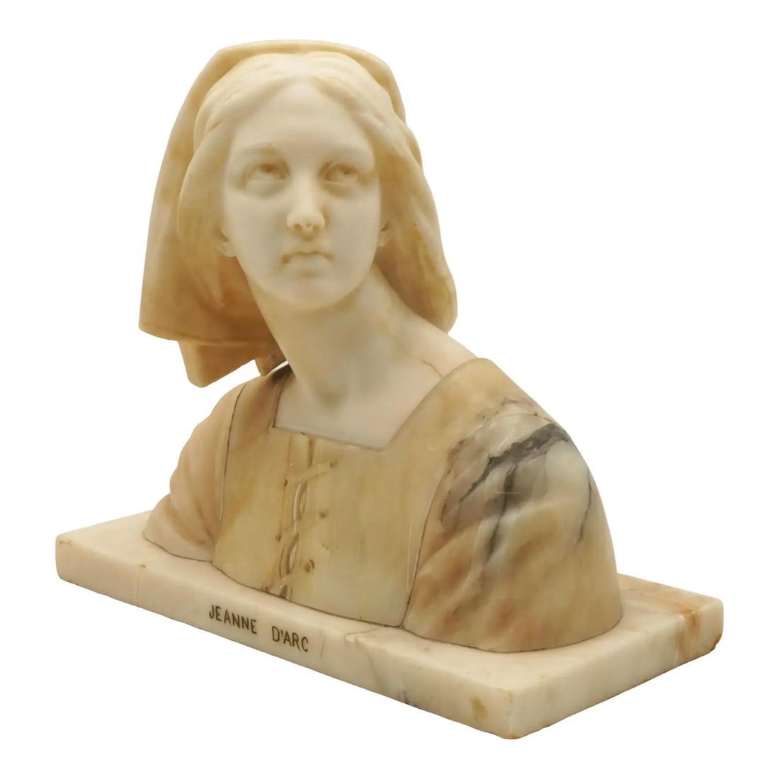 Antique Marble Bust of Jeanne D'Arc by Giuseppe Bessi (1 of 10)