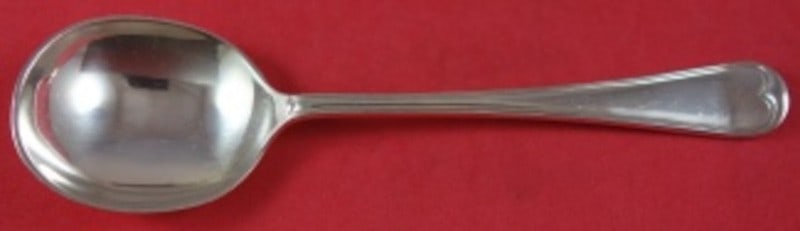 James Robinson Thread Edge Sterling Silver Cream Soup Spoon 6 3/4" (1 of 1)