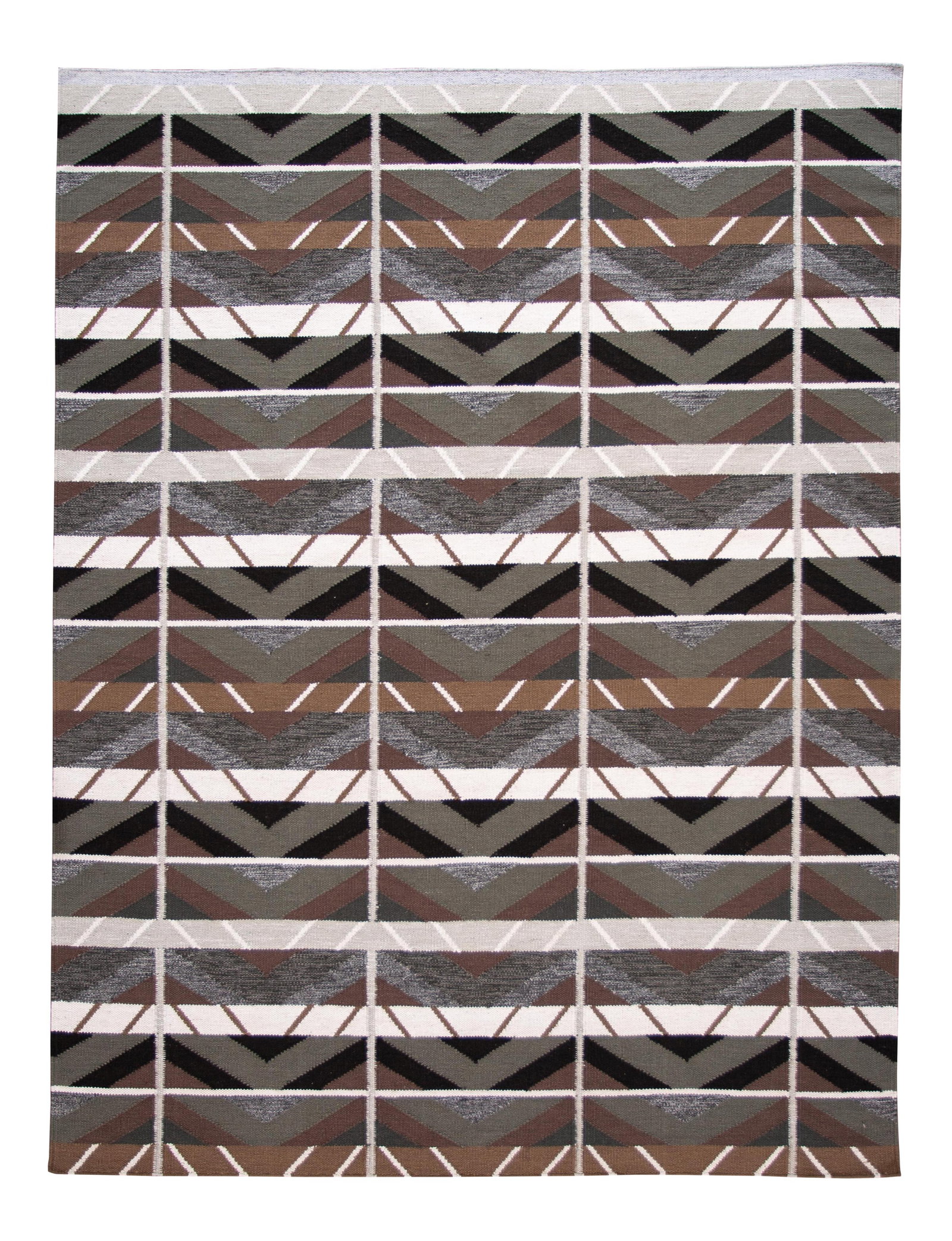 Contemporary Swedish Style Wool Rug 9'2 x 12'2 Geometric Design (1 of 10)